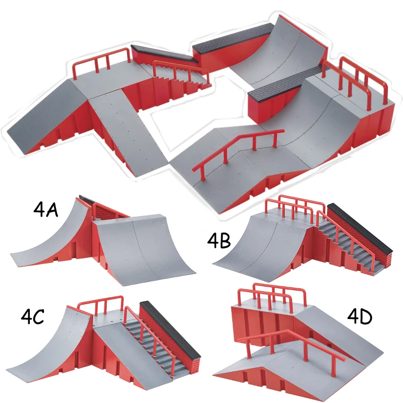 Finger Skateboard Big Scene DIY Mini Park Finger Skatepark Ramp Track Stairs Venue Combination Indoor Home Toys