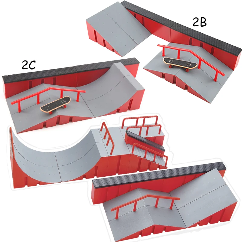 Finger Skateboard Big Scene DIY Mini Park Finger Skatepark Ramp Track Stairs Venue Combination Indoor Home Toys