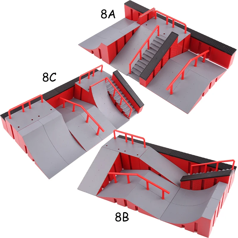 Finger Skateboard Big Scene DIY Mini Park Finger Skatepark Ramp Track Stairs Venue Combination Indoor Home Toys
