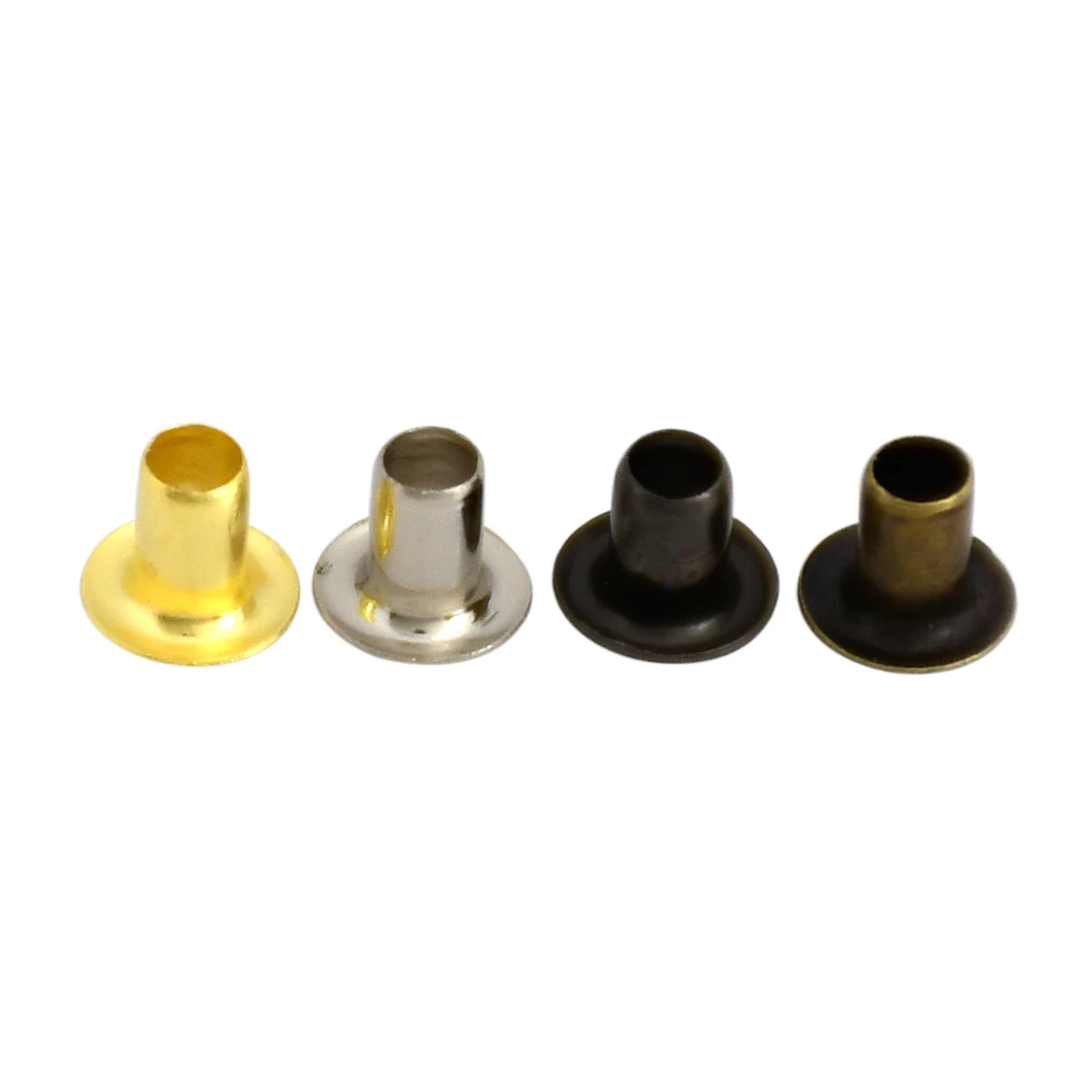 100sets Brass Eyelet No Washer 1.5mm/2mm/2.5mm Leather Craft Repair Grommet Round Eye Ring Shoes Bag Clothing Leather Belt Hat