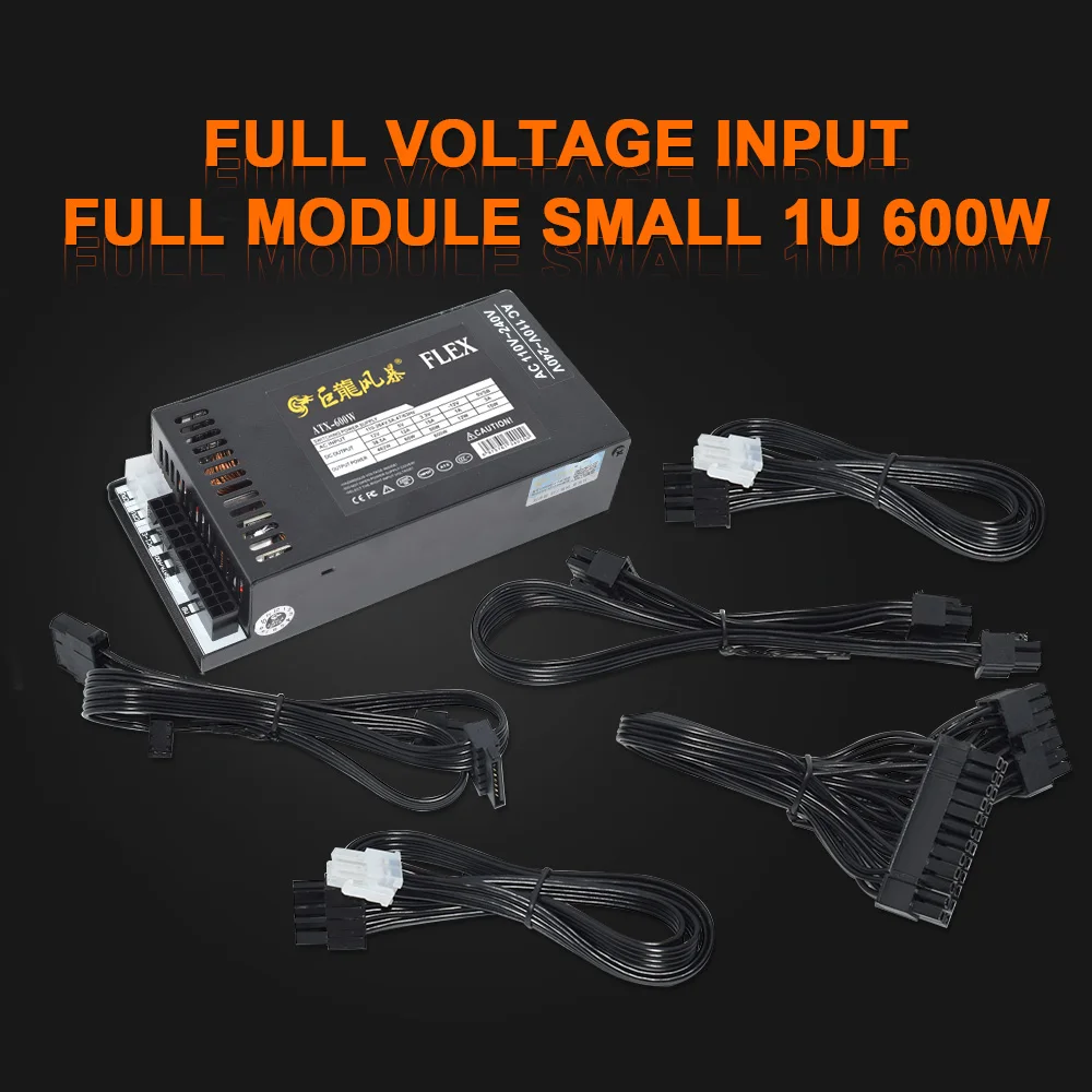 JULONGFENGBAO Full Modular 110-264V ATX 400W 600W For ENP-7660B K39 A4 S3 G5 ITX Case Game Desktop 1U Mini Flex PC Power Supply