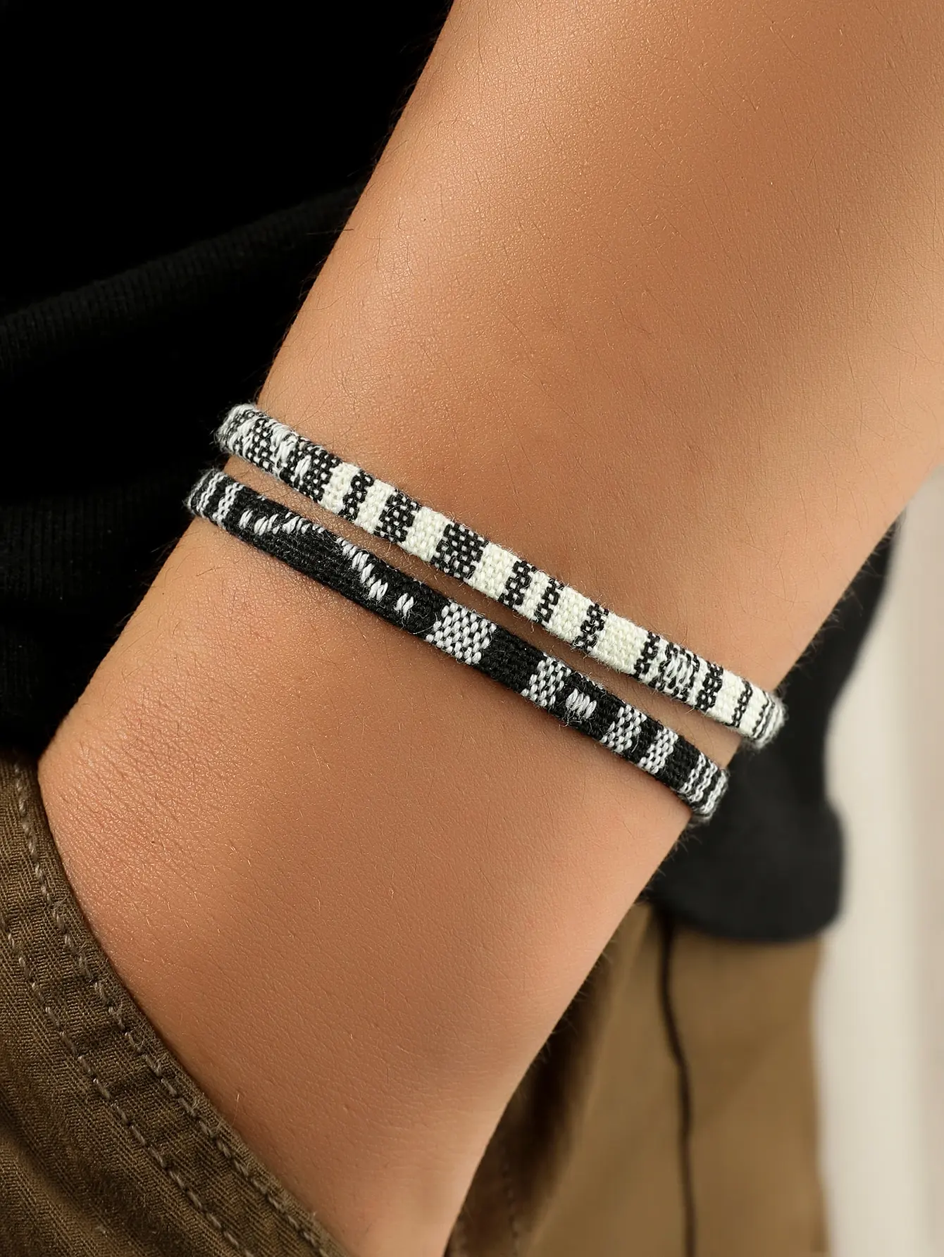 Surfer bracelet set for men and women - Handmade bohemian summer holiday jewelry - Waterproof cotton bracelet set -Birthday gift
