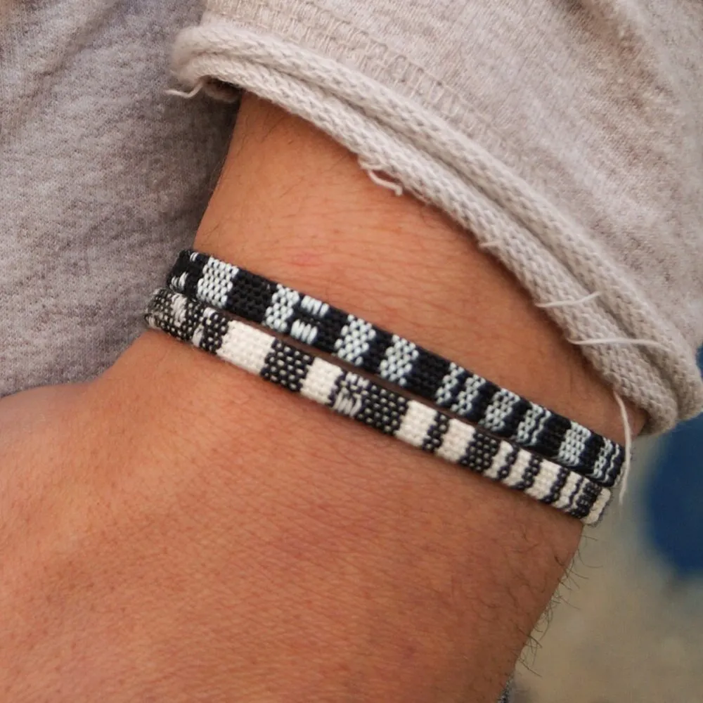 Surfer bracelet set for men and women - Handmade bohemian summer holiday jewelry - Waterproof cotton bracelet set -Birthday gift