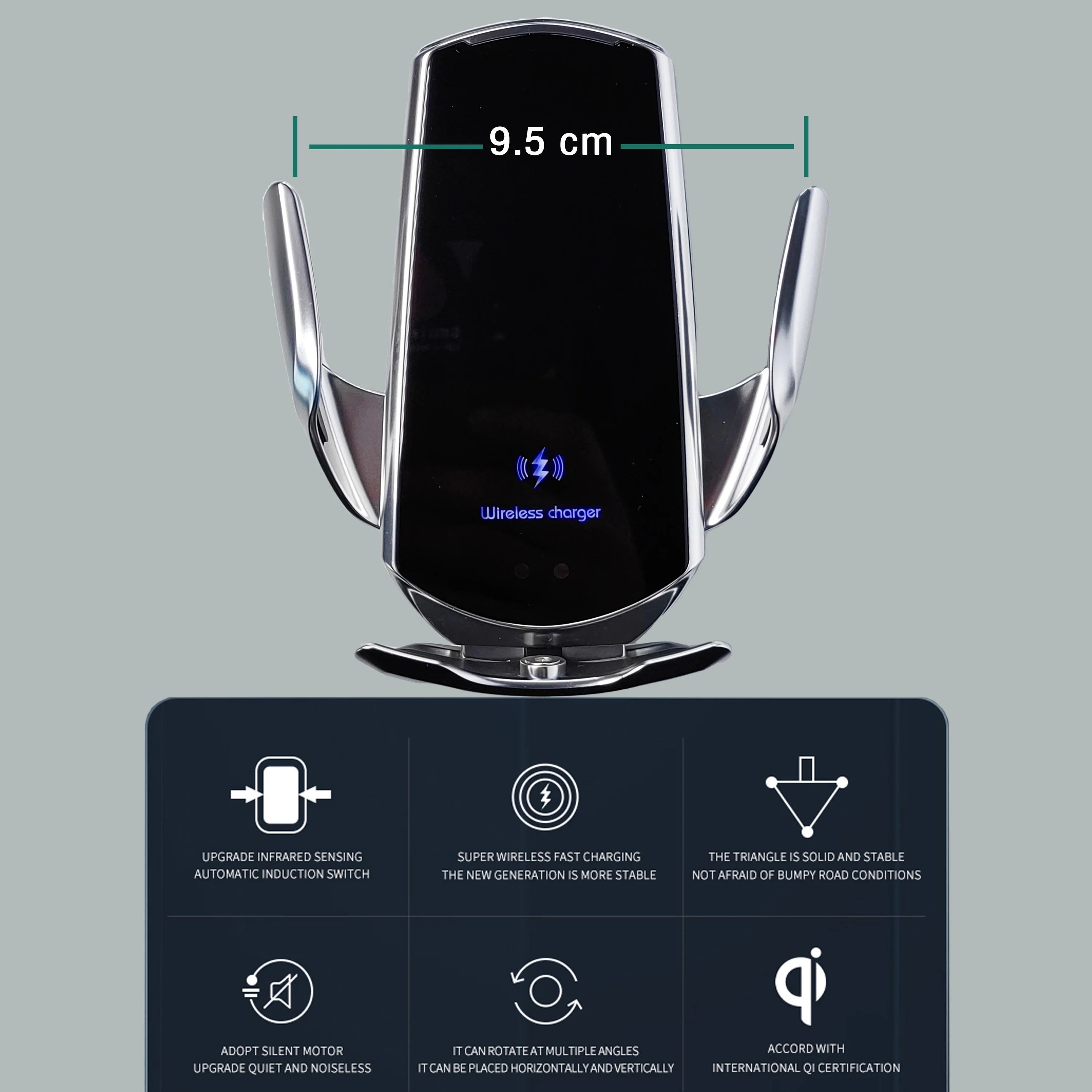 Car Phone Holder For Mercedes Benz S Class W221 2008 2009 2010-2012 Mobile Phone Mounts Car Wireless Charging Special Fixed Base