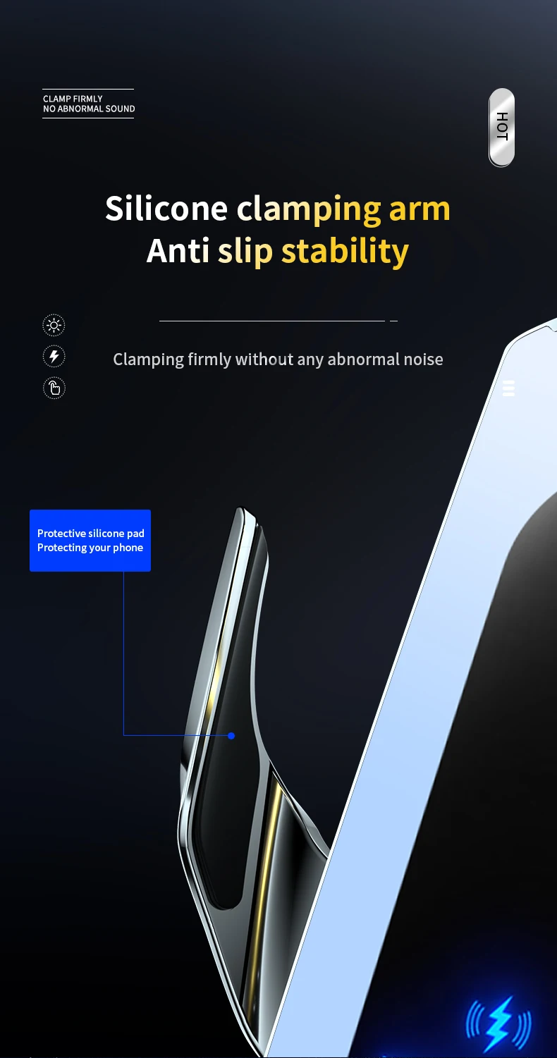 Car Phone Holder For Mercedes Benz S Class W221 2008 2009 2010-2012 Mobile Phone Mounts Car Wireless Charging Special Fixed Base