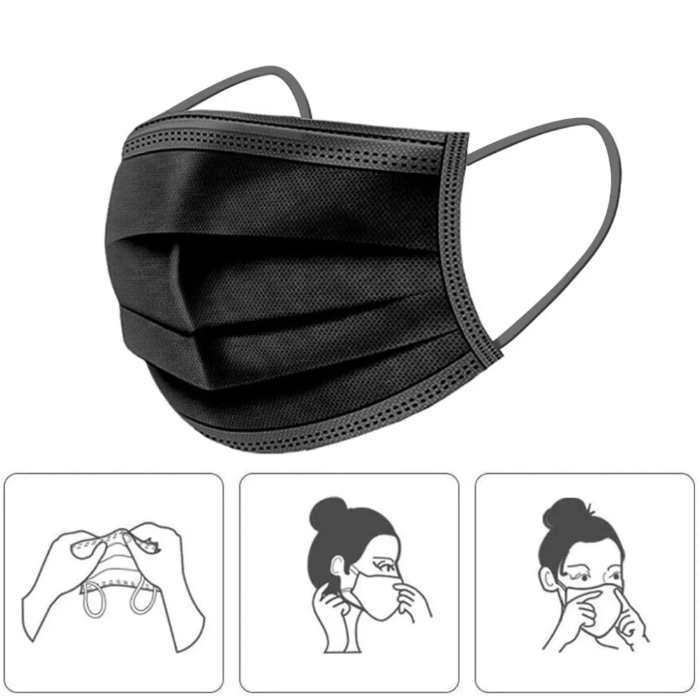 10-200PCS Kids Masks Disposable Child Mask Non-woven Filter Breathable Children Mask 3 Layer Ply Anti-dust Children's Mascarilla