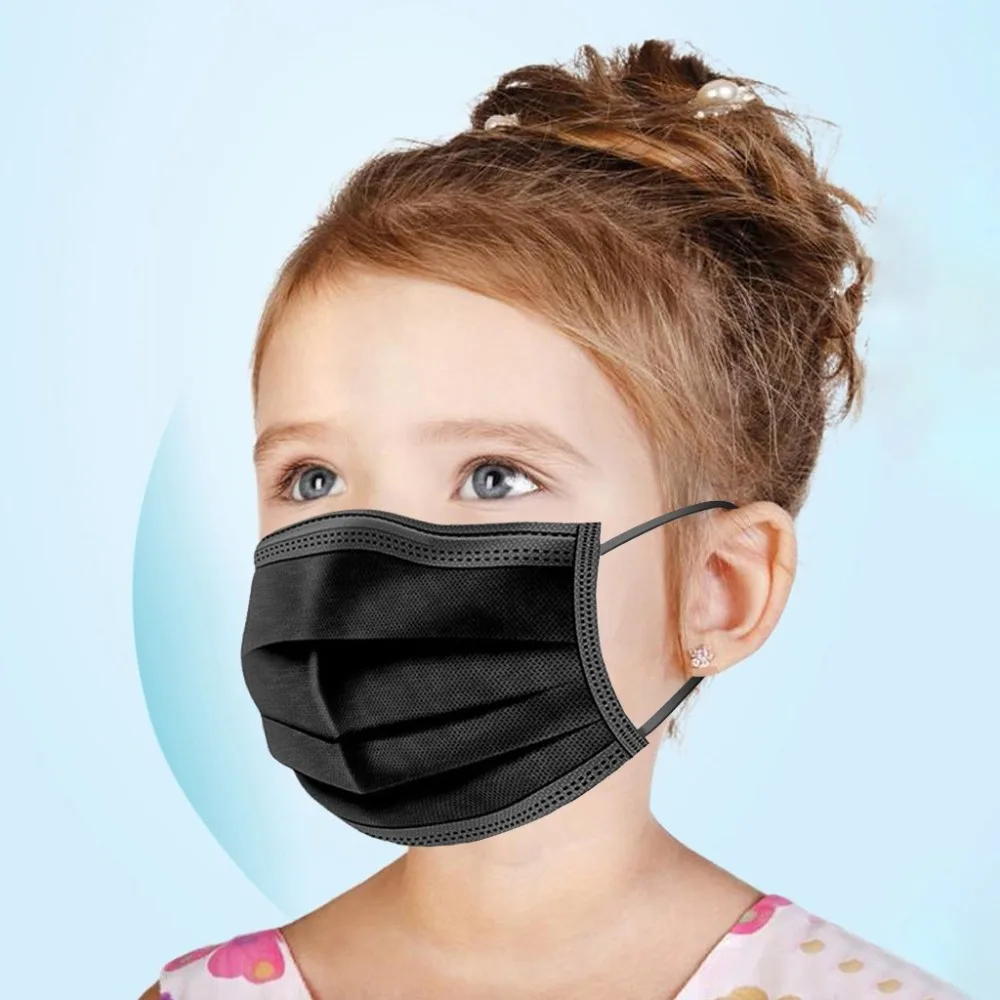 10-200PCS Kids Masks Disposable Child Mask Non-woven Filter Breathable Children Mask 3 Layer Ply Anti-dust Children's Mascarilla