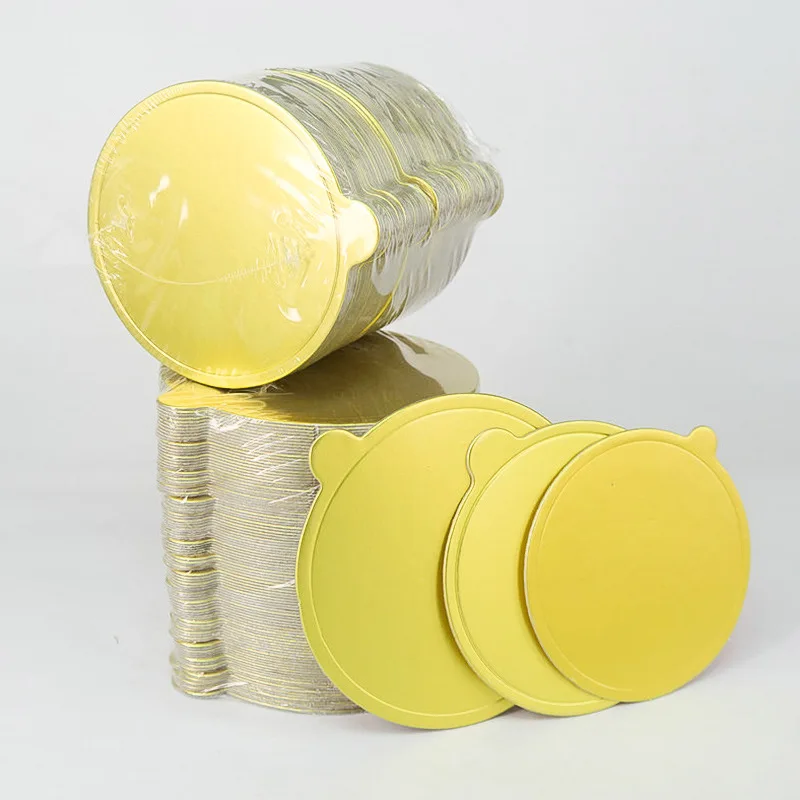 Meibum Dessert Board Base Golden Paper Plates Silver Mousse Mat 100pcs/Set Cake Cardboard Pastries Display Tray Decorative Tools