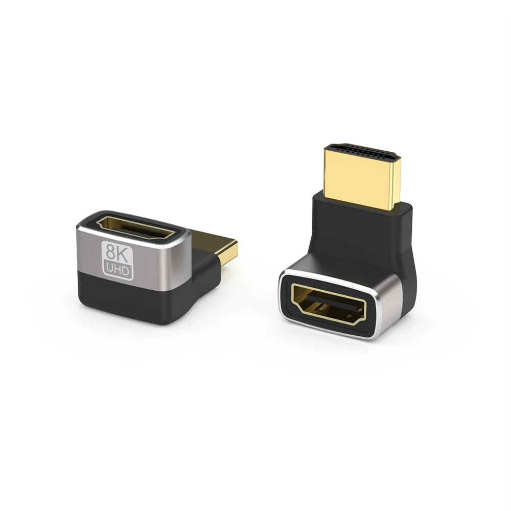 Nku 8K@60Hz/4K@120Hz HDR 90 Degree HDMI-compatible Male To Female Adapter Coupler L-Shaped Extender for Laptop PC HDTV Monitor