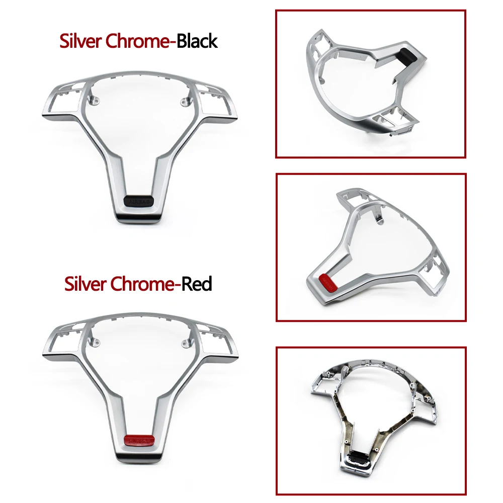 Car Steering Wheel Chrome Trim Cover For Mercedes Benz AMG C E GLK GLA CLA Class W176 W204 W212 W156 W218 A09946400139107