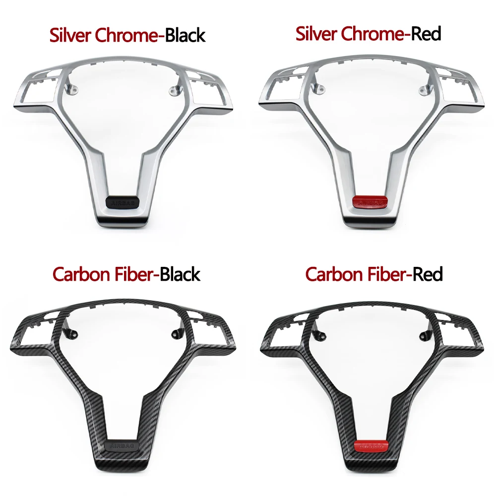 Car Steering Wheel Chrome Trim Cover For Mercedes Benz AMG C E GLK GLA CLA Class W176 W204 W212 W156 W218 A09946400139107