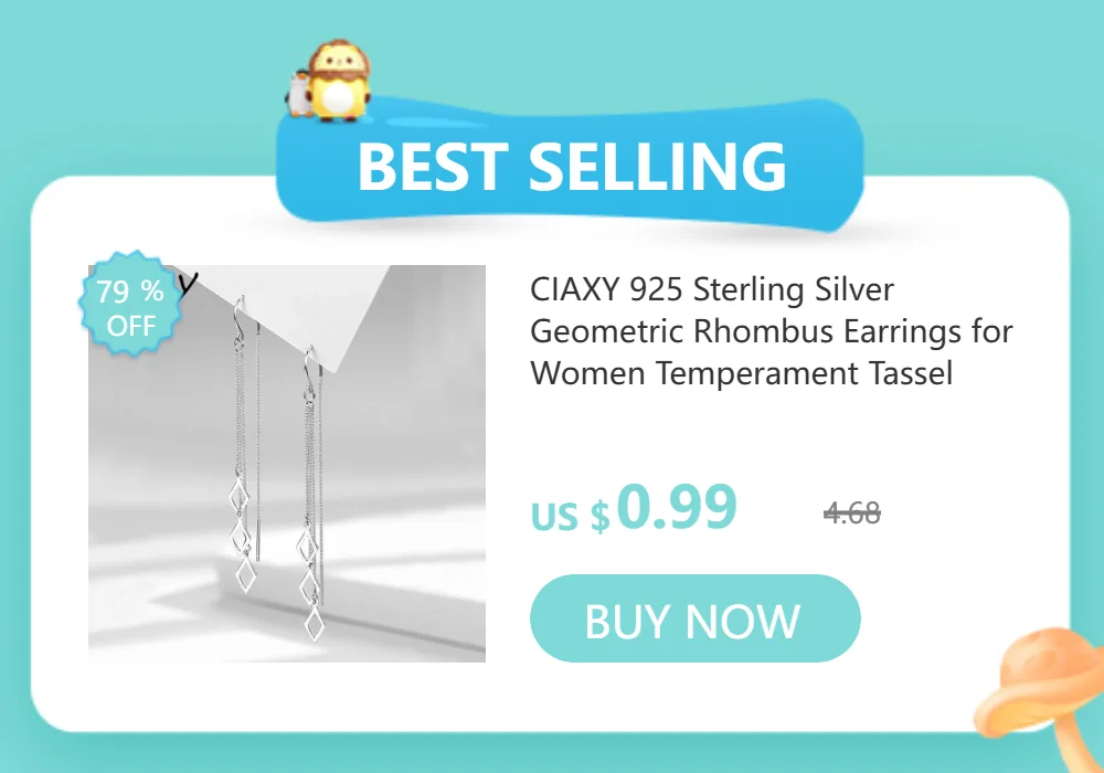 CIAXY Silver Color Heart-shaped Charm Earrings for Women Temperament Tassel Chain Ear Buckle Korean Fashion Jewelry