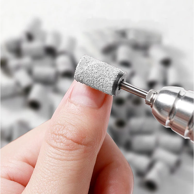 50/100pcs Nail Sanding Ring Bands Electric Manicure Nail Drill Bits 80/120/180/240 Grit UV Gel Polish Removal Accessory Tool