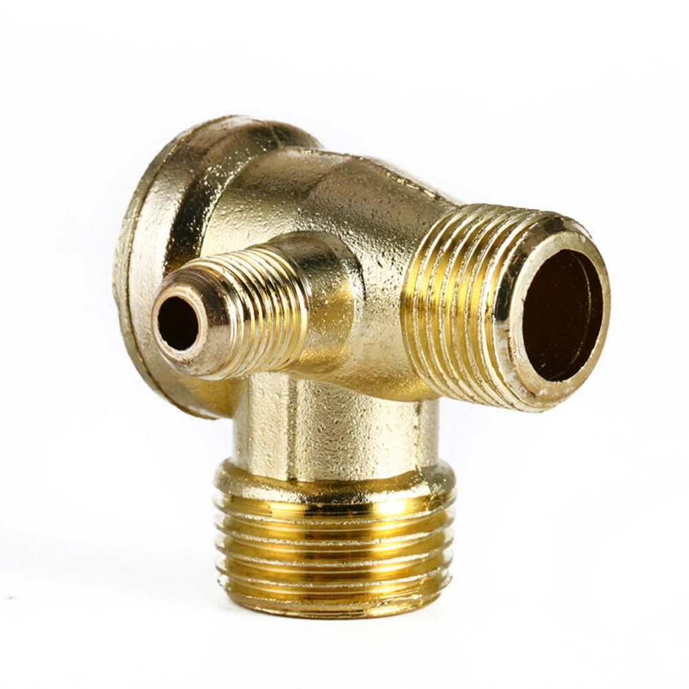 200mm Air Compressor Check Valve Exhaust Tube 3-Port Zinc Alloy Check Valve For Tube Connecting Air Compressor Parts Accessories