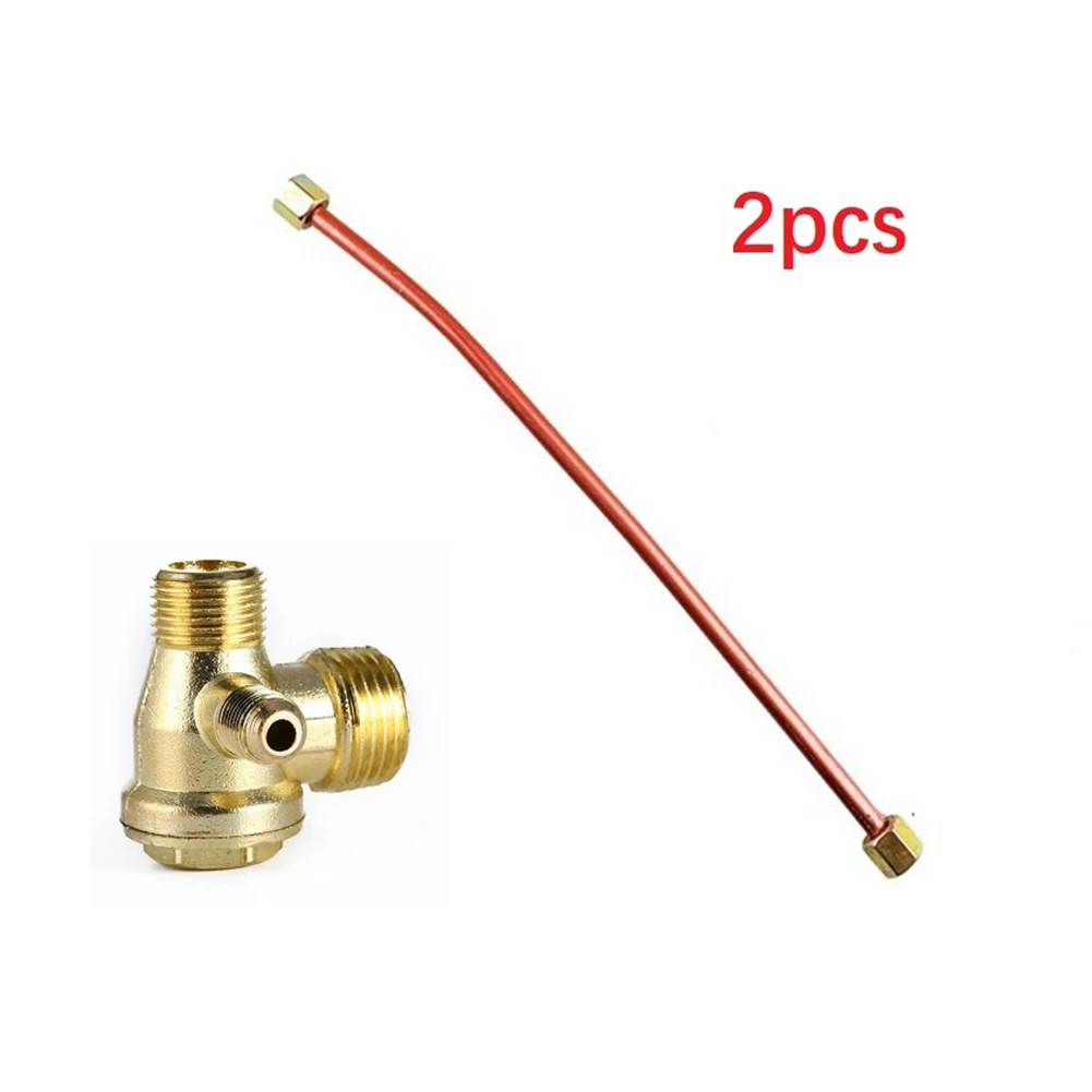 200mm Air Compressor Check Valve Exhaust Tube 3-Port Zinc Alloy Check Valve For Tube Connecting Air Compressor Parts Accessories