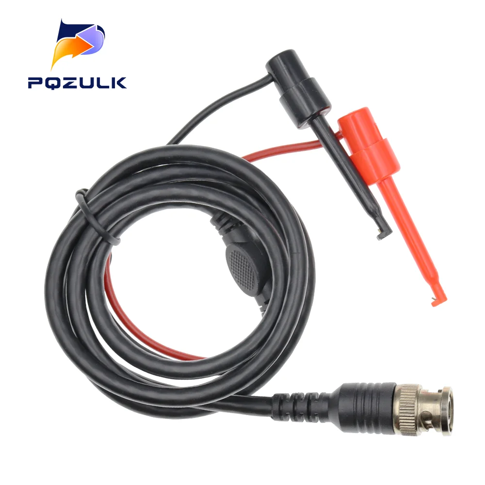 1PCS BNC Male Plug To Dual Hook Clip Alligator Clip Banana Plug Test Lead For For Oscilloscope/Multimeter