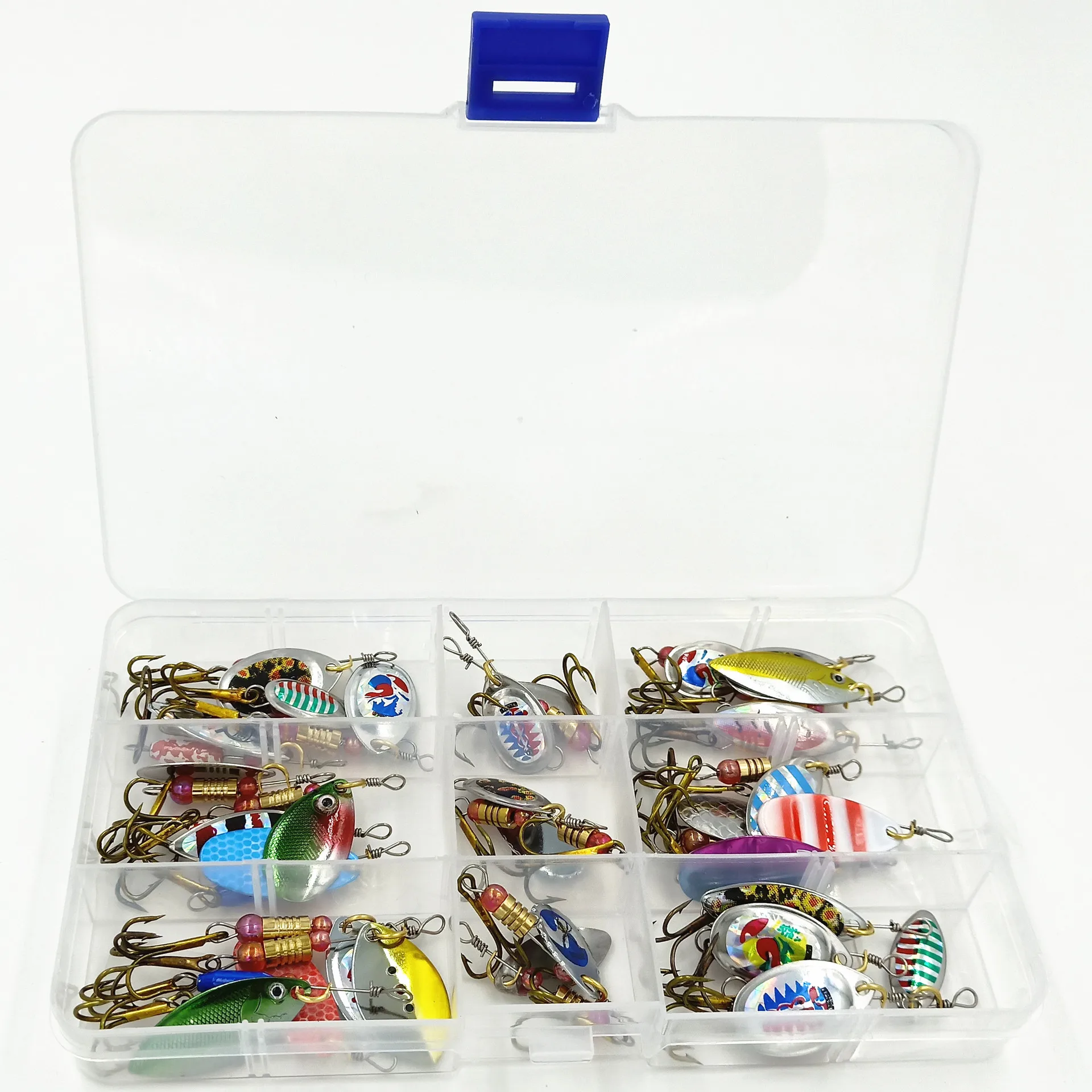 ZWICKE 30pcs Spinner Fishing Lure Kit Metal Sequin Spoon Hard Bait Fishing Wobblers Set Fishing Tackle Isca Atificial Lure Pesca