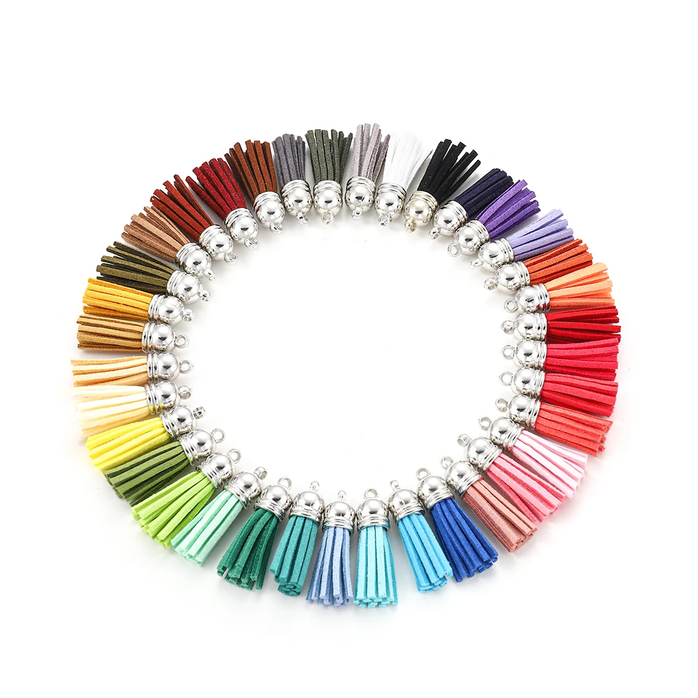 20-60pcs/lot 38mm Tassel Vintage Leather Tassels Fringe for Purl Macrame Pendant For DIY Jewelry Making Supplies Accessories