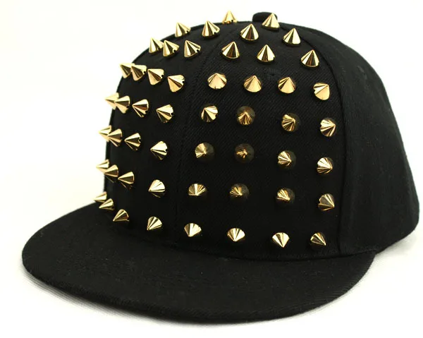 BASEBALL CAPS FOR BOTH Men Women Boys Girls Punk Studded Baseball Hip-Hop Hat Adjustable Snapback Spike Rivet Stud Cap