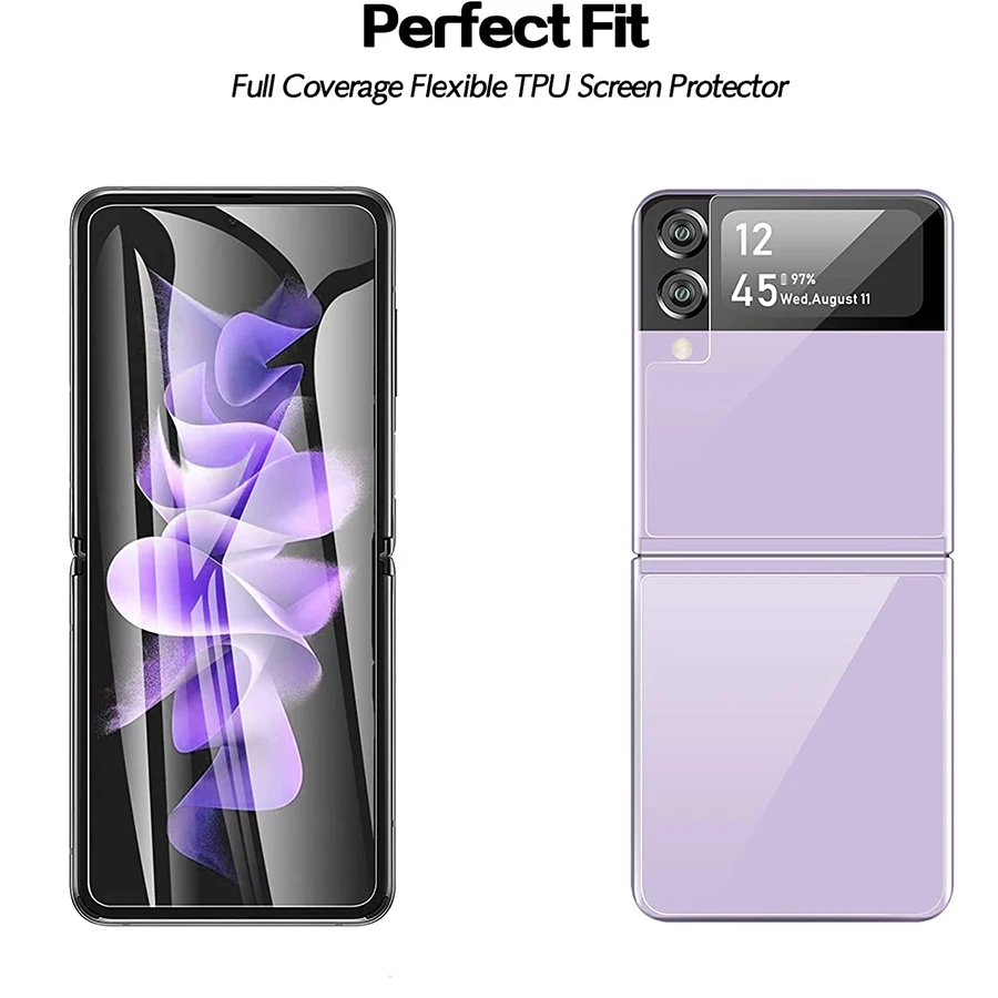 1-3PCS Matte Hydrogel Film For Samsung Galaxy Z Fold6 5 Outside Clear Matte Screen Protector For Galaxy Z Fold 4 3 2 Flip4 3 5G