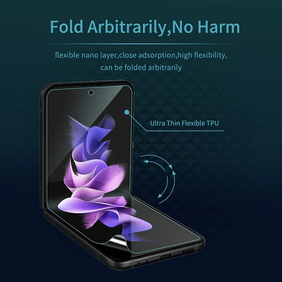 1-3PCS Matte Hydrogel Film For Samsung Galaxy Z Fold6 5 Outside Clear Matte Screen Protector For Galaxy Z Fold 4 3 2 Flip4 3 5G
