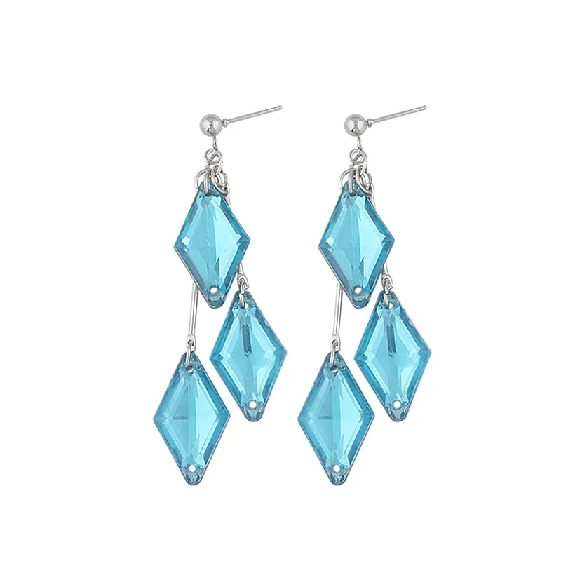 Twisted Wonderland The Little Mermaid Earrings for Women Floyd Clip Earrings Geometry Aesthetic Tassel Ear Clip Jewelry