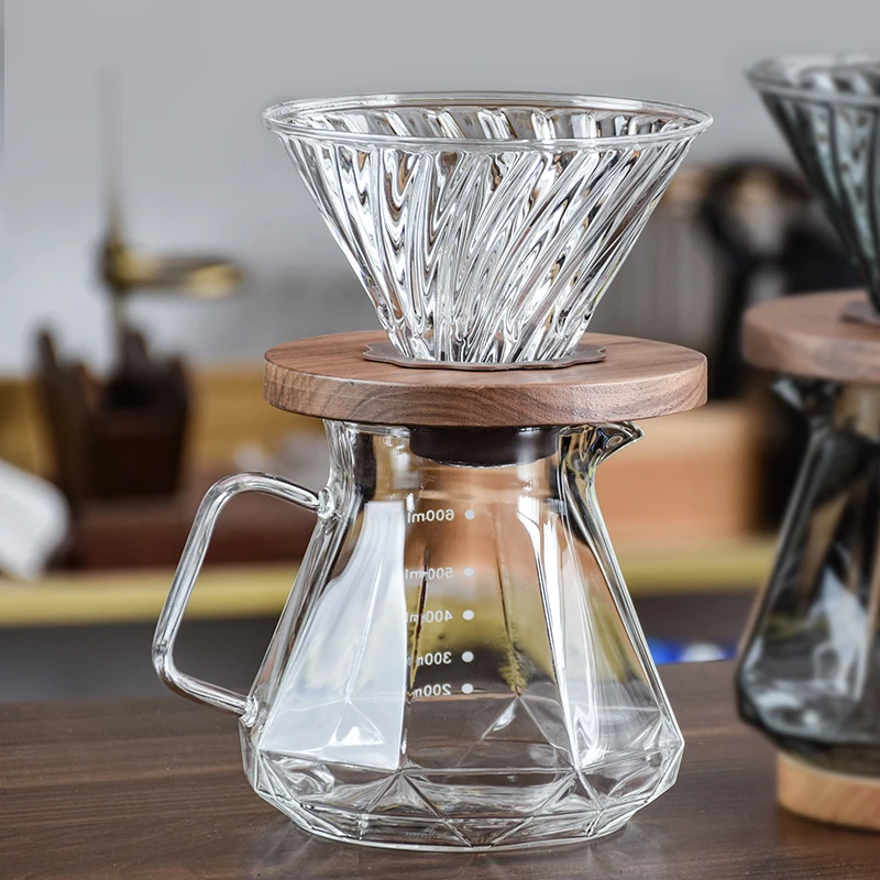 Coffee Obsidian Diamond Hand-brewed Coffee Sharing Pot Filter Cup Cloud Hand-brewed Coffee Pot Set