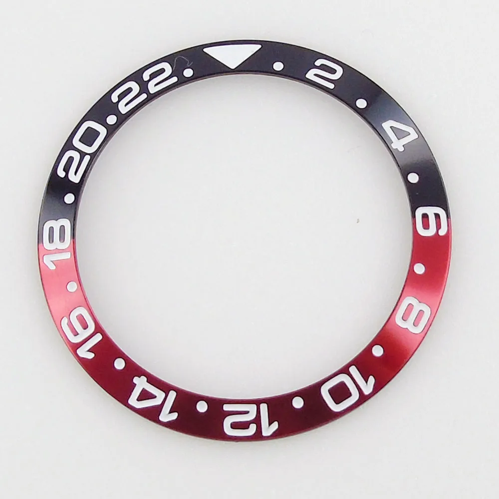 New Slope Black Grey 38mm*30.6mm High quality Ceramic/Alloy Bezel Insert fit 40mm NH35 NH34 GMT Automatic Movement Watch