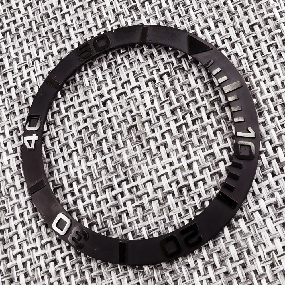 New Slope Black Grey 38mm*30.6mm High quality Ceramic/Alloy Bezel Insert fit 40mm NH35 NH34 GMT Automatic Movement Watch