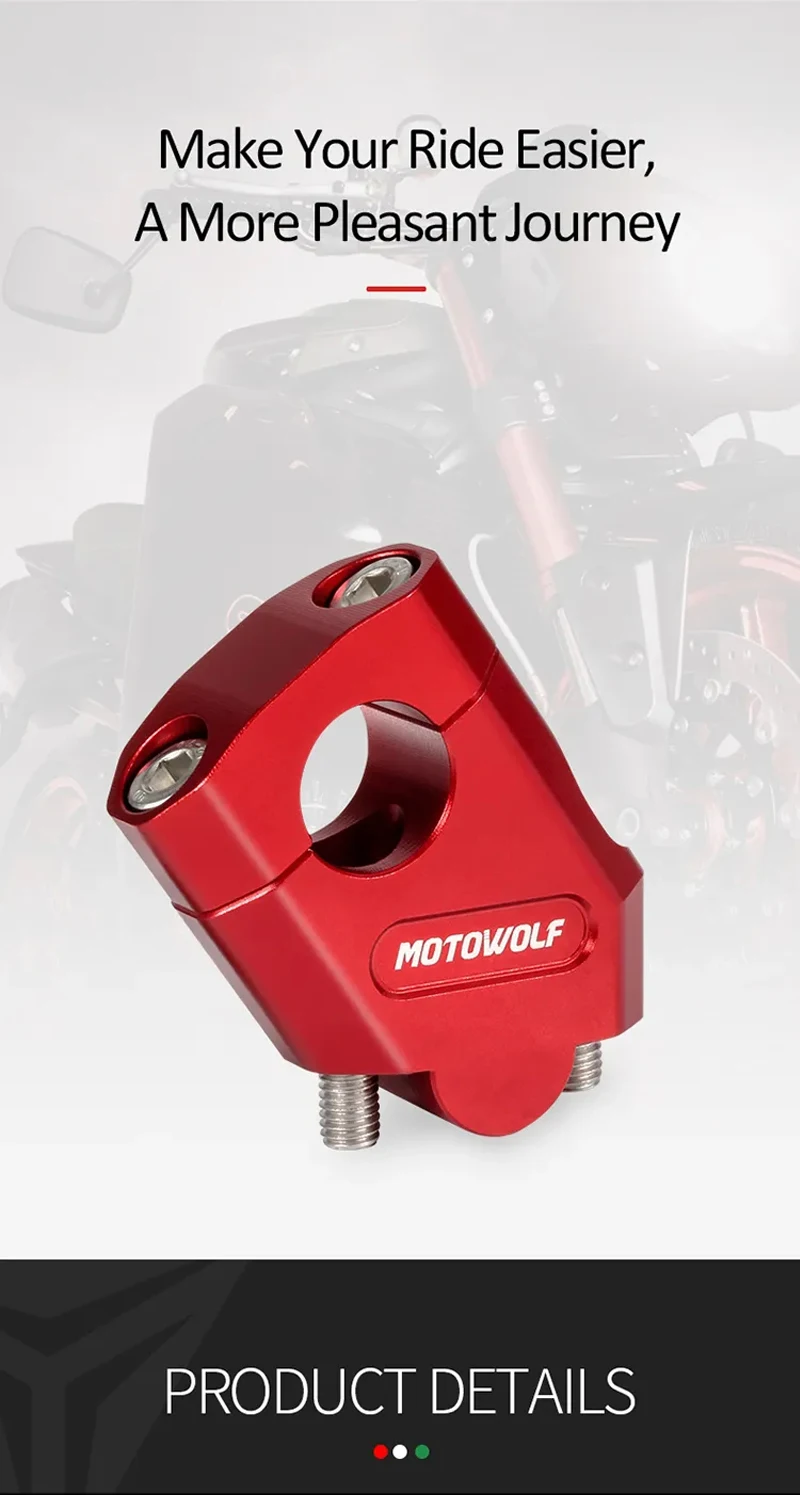 Motorcycle Handlebar Riser Bar Mount Handle Clamp Universal 28mm 22mm For Honda For BMW R1200GS For YAMAHA MT07 MT09
