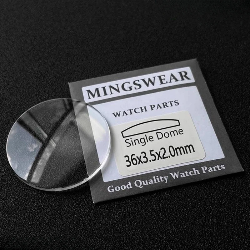 Single Domed Mineral Watch Glass 2.0mm Edge Thickness Round Crystal 30mm-39.5mm Diameter Magnifying Len for Watch Repair YZC9207