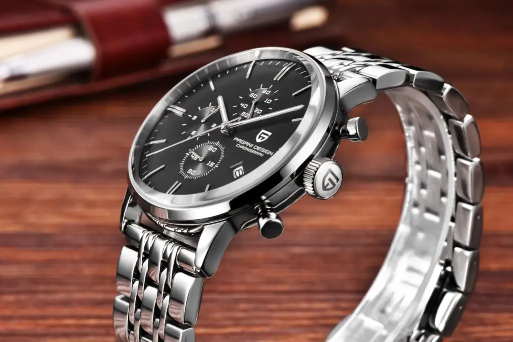 PAGANI DESIGN Men Quartz Watch Top Brand Luxury PD2720K Chronograph Stopwatch Japan VK67 Movement Waterproof Watch For Men 2720