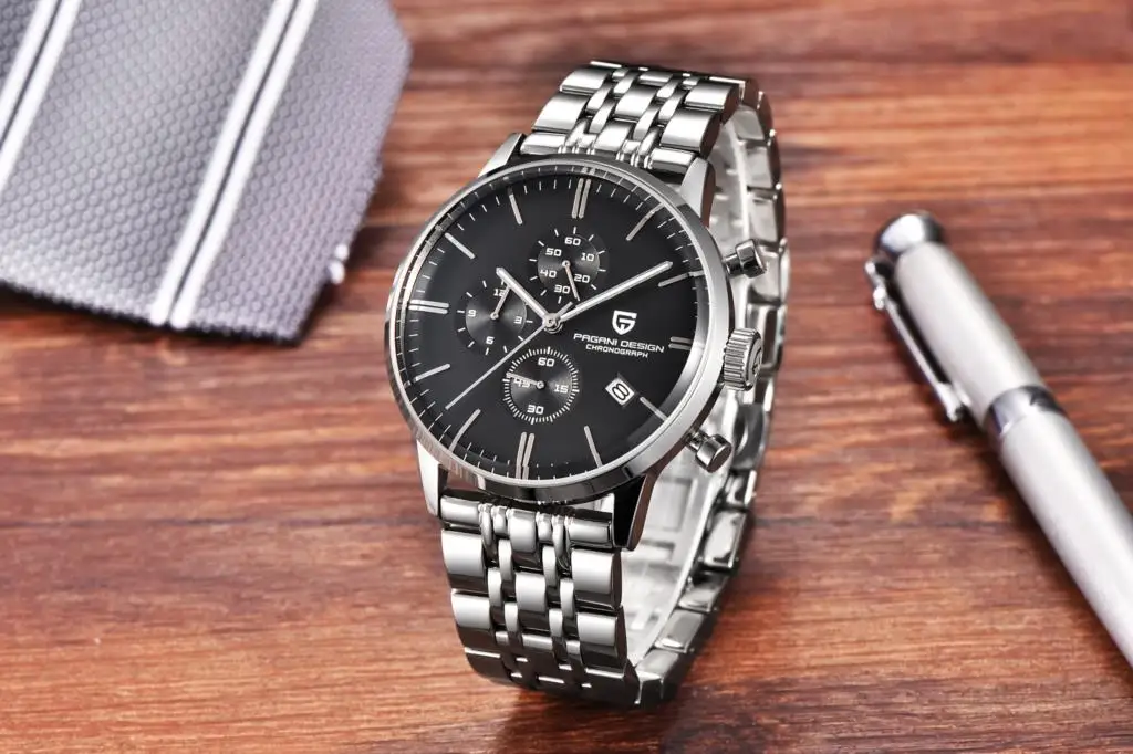 PAGANI DESIGN Men Quartz Watch Top Brand Luxury PD2720K Chronograph Stopwatch Japan VK67 Movement Waterproof Watch For Men 2720