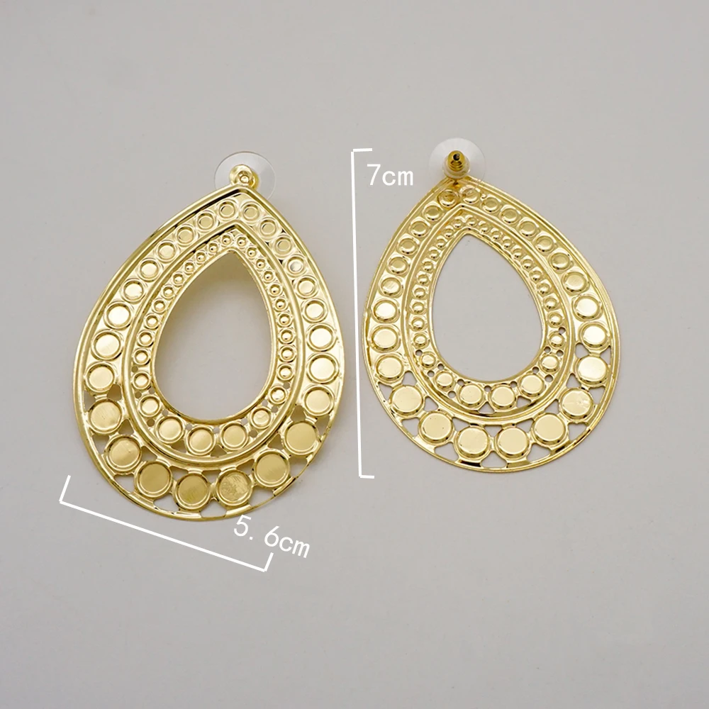 Fine Jewelry Big Round Earrings Stud Big Pendant Dangle Drop Earrings Flower Circle Hoop Earring Wedding Party Gifts