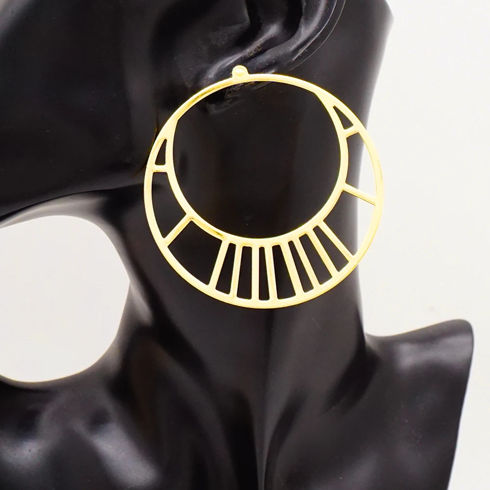 Fine Jewelry Big Round Earrings Stud Big Pendant Dangle Drop Earrings Flower Circle Hoop Earring Wedding Party Gifts