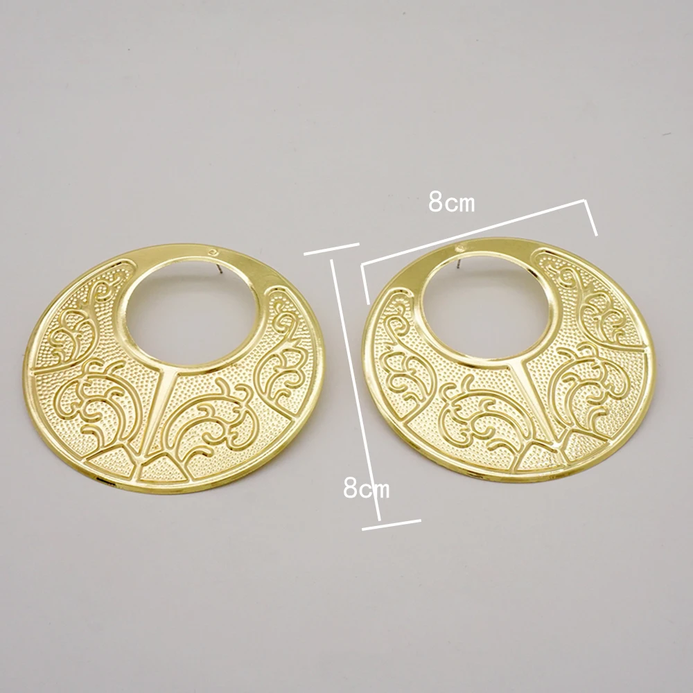 Fine Jewelry Big Round Earrings Stud Big Pendant Dangle Drop Earrings Flower Circle Hoop Earring Wedding Party Gifts