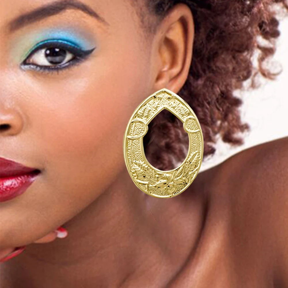 Fine Jewelry Big Round Earrings Stud Big Pendant Dangle Drop Earrings Flower Circle Hoop Earring Wedding Party Gifts