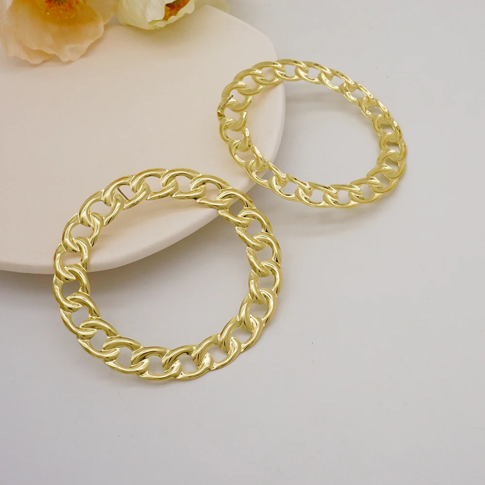Fine Jewelry Big Round Earrings Stud Big Pendant Dangle Drop Earrings Flower Circle Hoop Earring Wedding Party Gifts