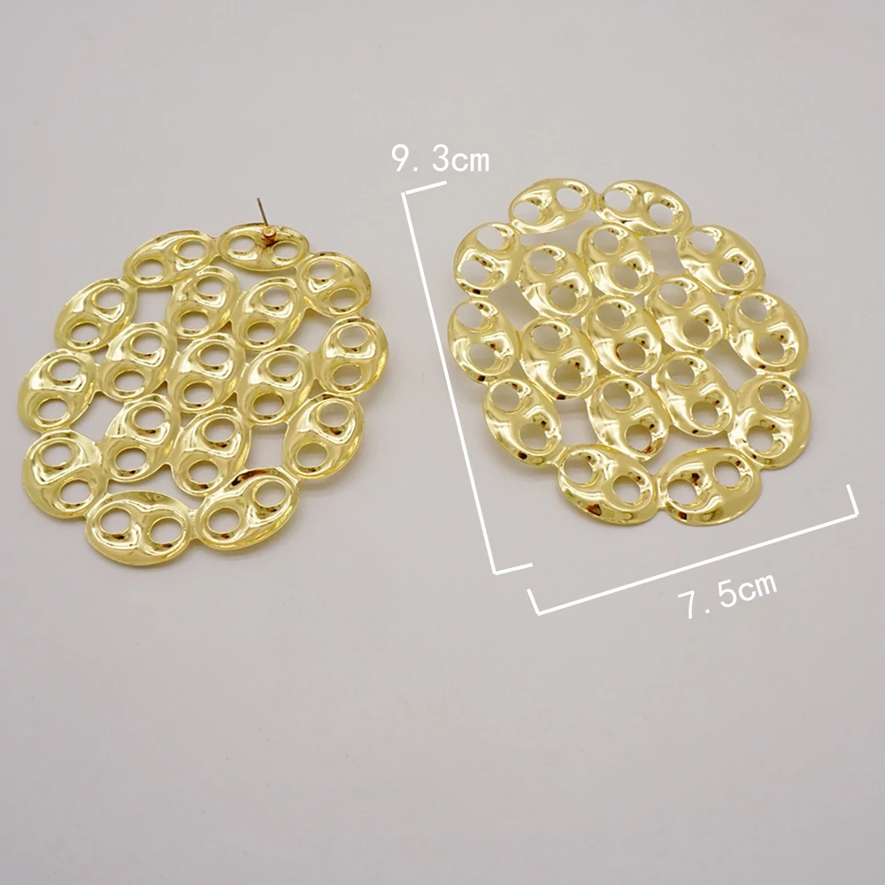 Fine Jewelry Big Round Earrings Stud Big Pendant Dangle Drop Earrings Flower Circle Hoop Earring Wedding Party Gifts