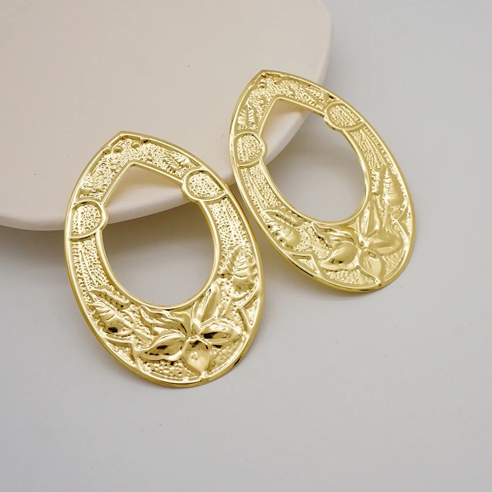 Fine Jewelry Big Round Earrings Stud Big Pendant Dangle Drop Earrings Flower Circle Hoop Earring Wedding Party Gifts