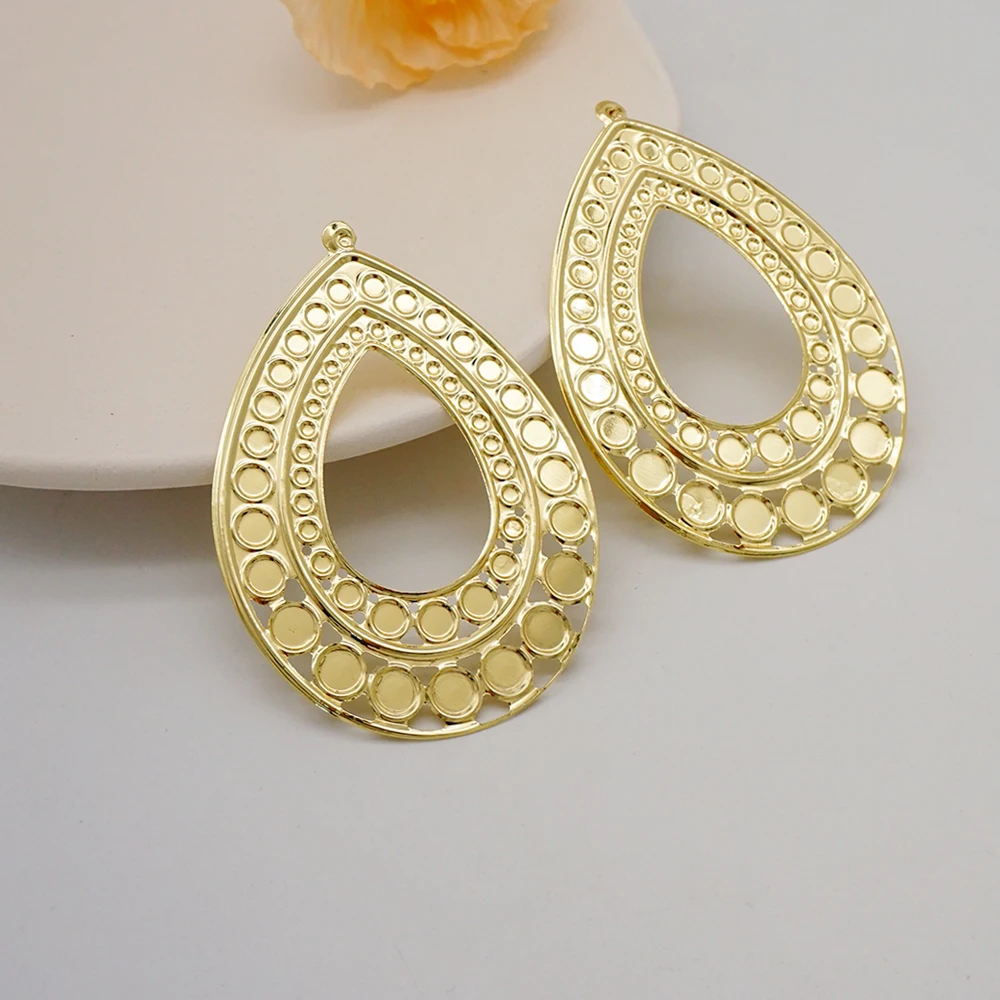 Fine Jewelry Big Round Earrings Stud Big Pendant Dangle Drop Earrings Flower Circle Hoop Earring Wedding Party Gifts