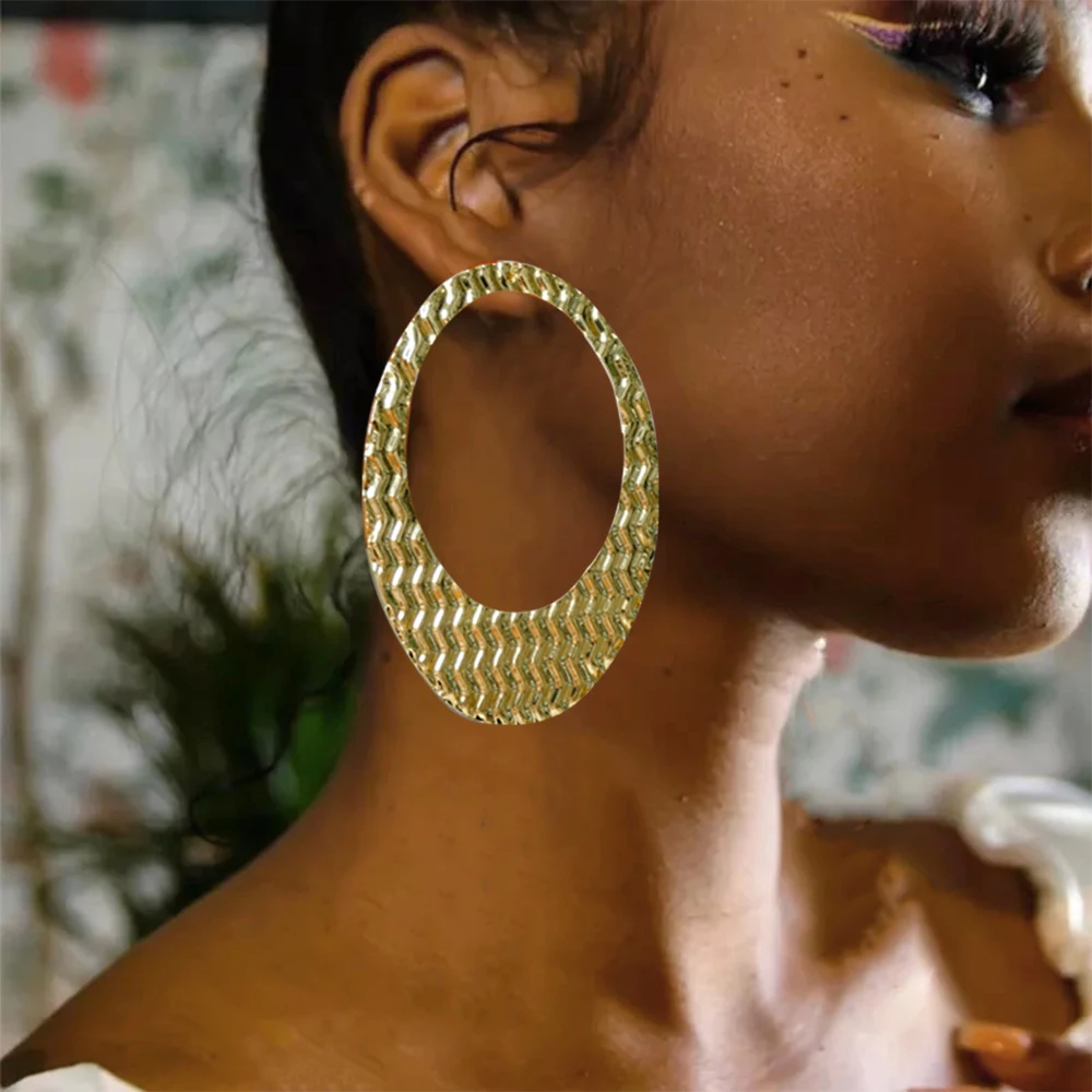 Fine Jewelry Big Round Earrings Stud Big Pendant Dangle Drop Earrings Flower Circle Hoop Earring Wedding Party Gifts