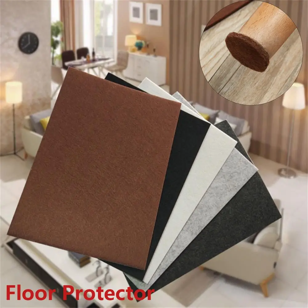 1 Sheet 3/5mm Self Adhesive Furniture Leg Anti Slip Chair Table Mats Felt Pads Anti Scratch Floor Protection DIY Cutting