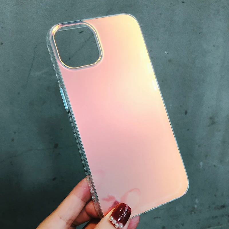 Fashion Matte Aurora Laser Gradient Phone Case For iPhone 17 Pro Max 16 15 14 13 12 Pro Max 16 Plus 17Air 11 Shockproof Cover