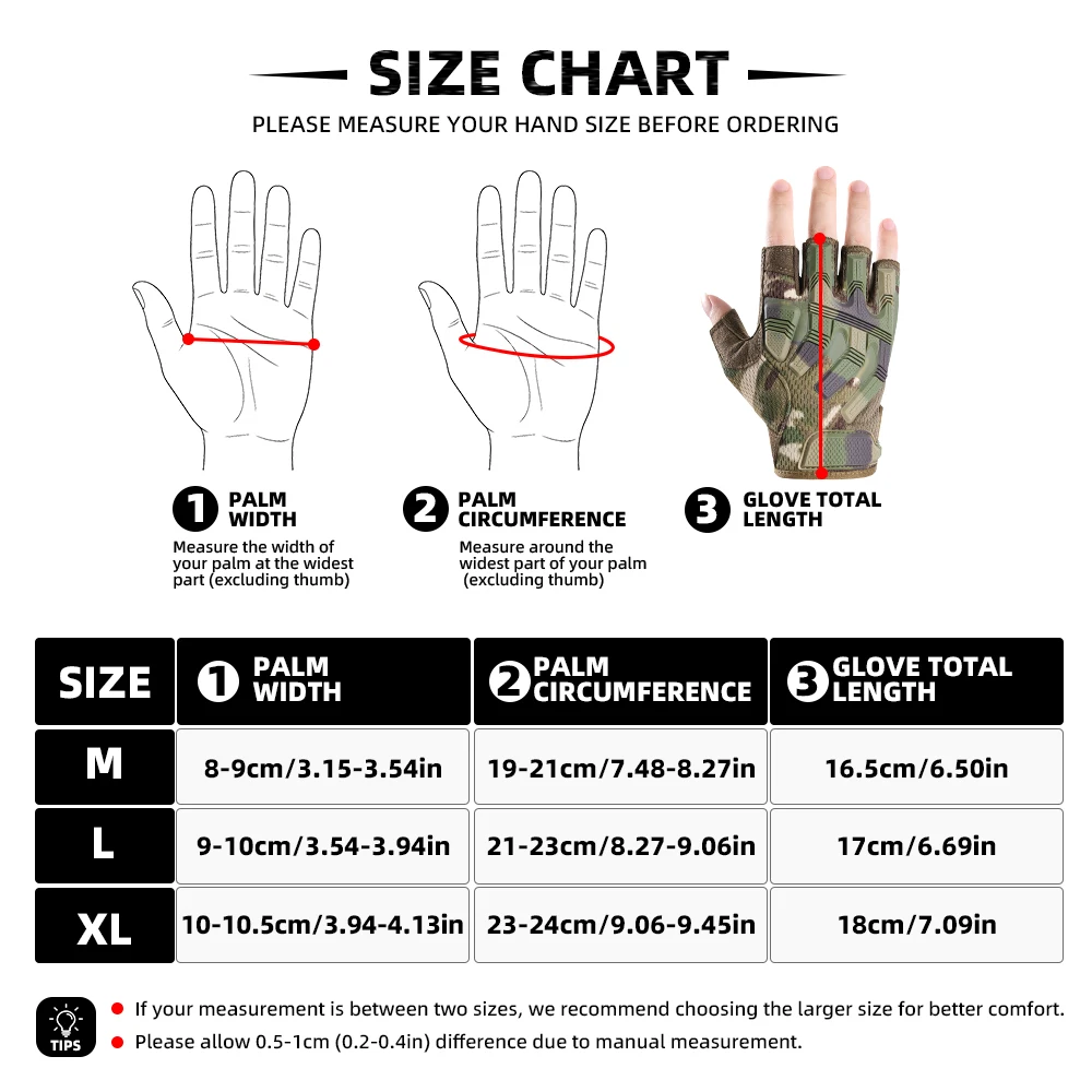 Tactical Fingerless Gloves Sports Airsoft Combat Paintball Shooting Hunting Driving Work Non-slip Anti-sweat Half Finger Men