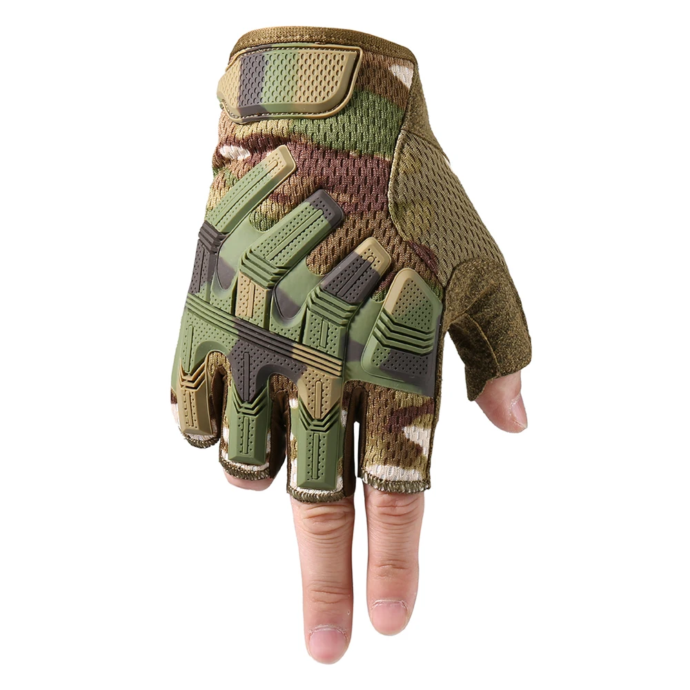 Tactical Fingerless Gloves Sports Airsoft Combat Paintball Shooting Hunting Driving Work Non-slip Anti-sweat Half Finger Men