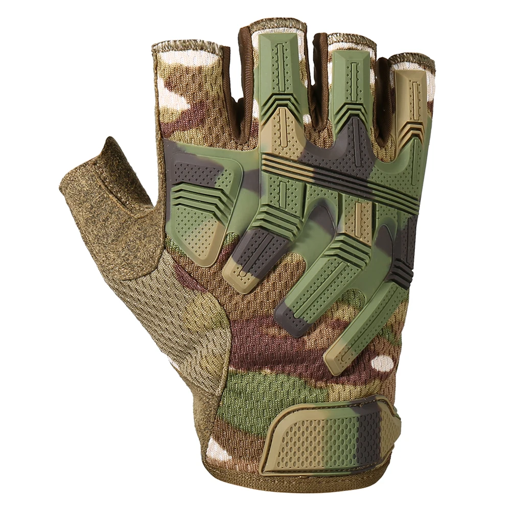 Tactical Fingerless Gloves Sports Airsoft Combat Paintball Shooting Hunting Driving Work Non-slip Anti-sweat Half Finger Men