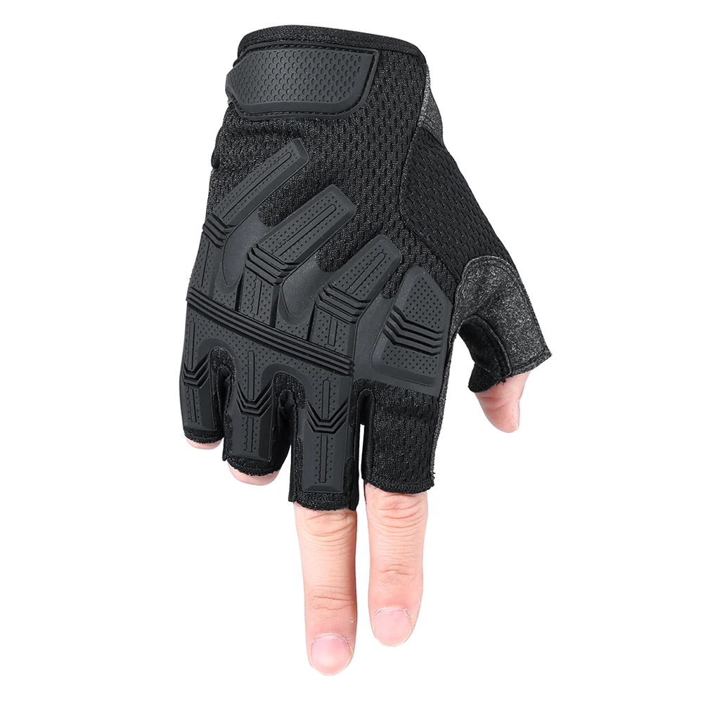 Tactical Fingerless Gloves Sports Airsoft Combat Paintball Shooting Hunting Driving Work Non-slip Anti-sweat Half Finger Men