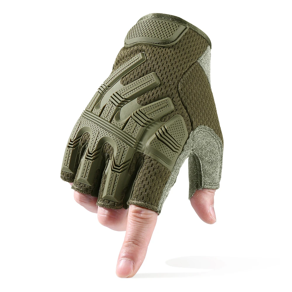 Tactical Fingerless Gloves Sports Airsoft Combat Paintball Shooting Hunting Driving Work Non-slip Anti-sweat Half Finger Men