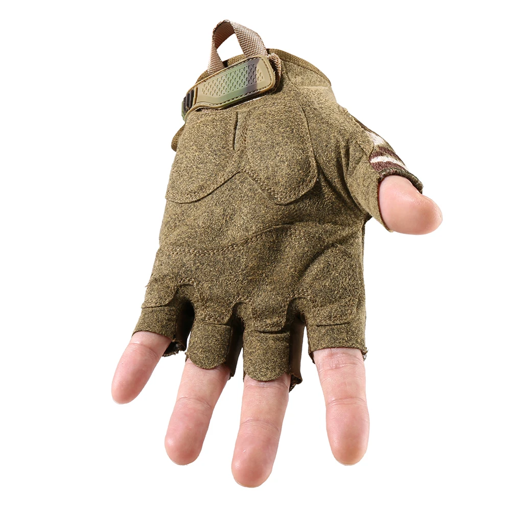 Tactical Fingerless Gloves Sports Airsoft Combat Paintball Shooting Hunting Driving Work Non-slip Anti-sweat Half Finger Men
